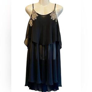 Oscar de la Renta  Pink label Intimates/Sleepwear Black Spaghetti Strap